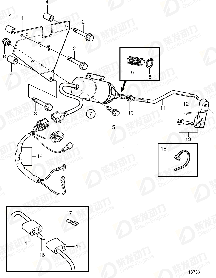 VOLVO Fuse holder 966334 Drawing